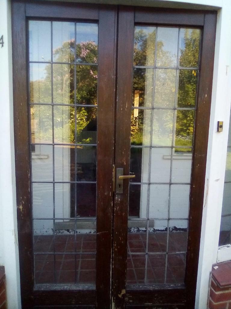 Antique solid wood exterior french doors 1930’s in Wollaton