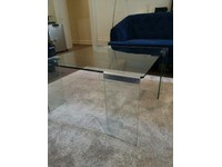 Clear Safety Glass Dining Table 