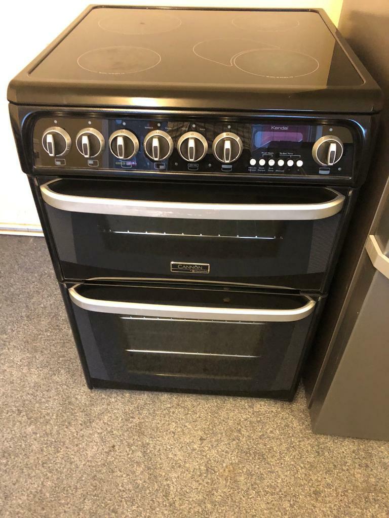 Cannon 60 cm ceramic top double oven electric cooker. Model CH60EKKS