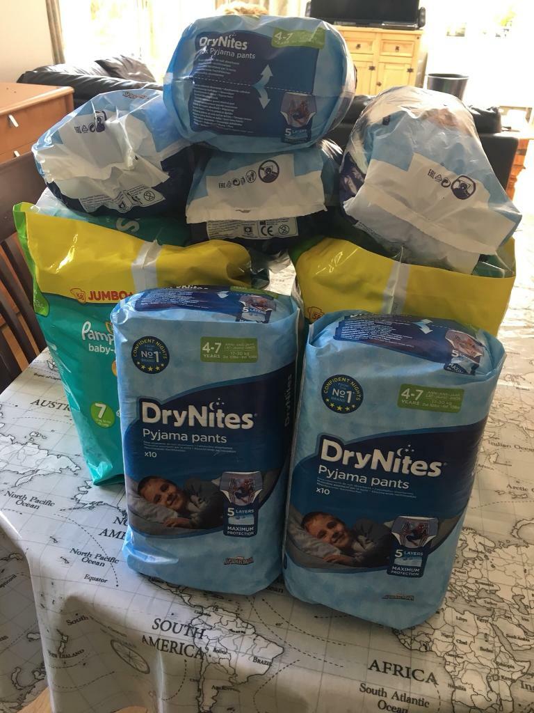 Bundle of Pampers Nappies size 7 & Dry Nites 47 in Banchory