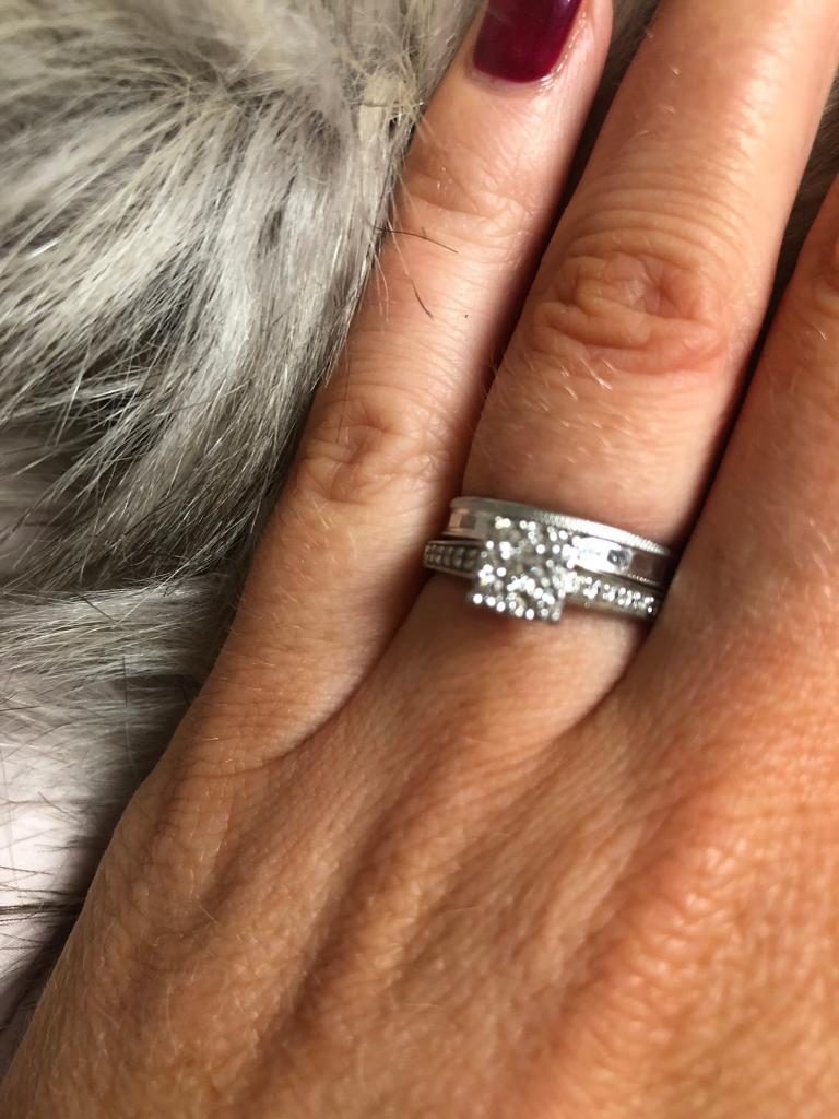 Platinum Beaverbrooks engagement and wedding ring diamonds women’s in