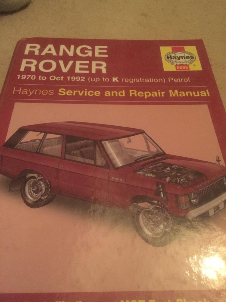 Haynes service and repair manual Range Rover