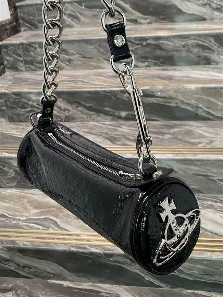 Vivienne Westwood Tote Bag Cylinder shaped Black | eBay