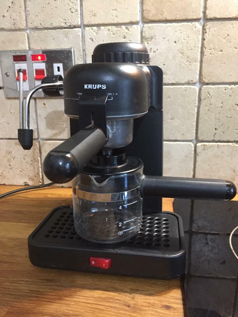 Krups 967 Espresso Mini 4Cup Maker Cappuccino Machine Black in