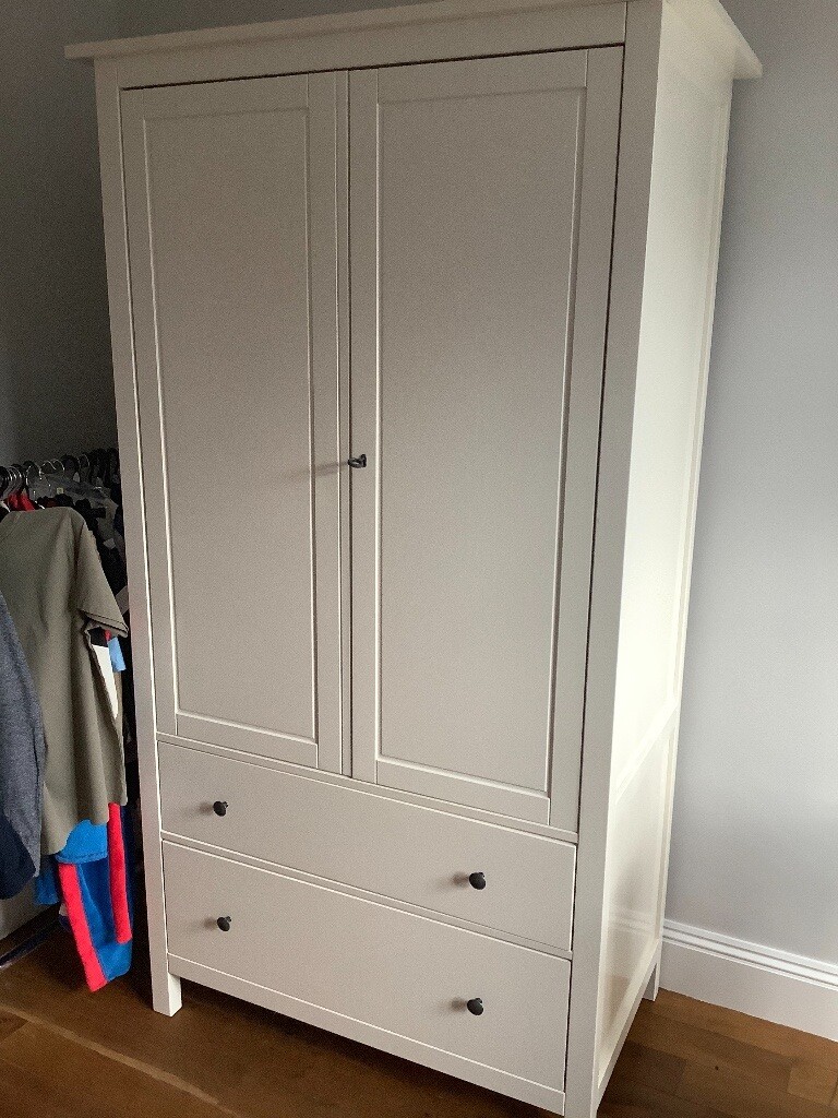 IKEA Hemnes wardrobe wth 2 drawers white in Christchurch, Dorset