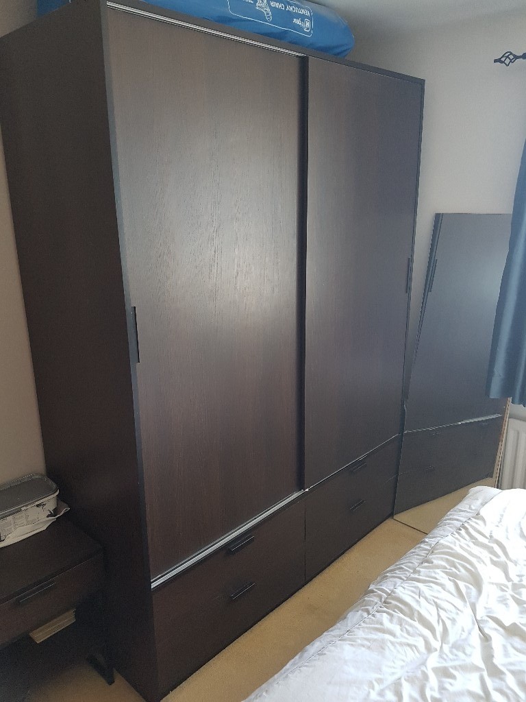 Ikea Trysil Wardrobe In Dark Brown In Hanham Bristol Gumtree