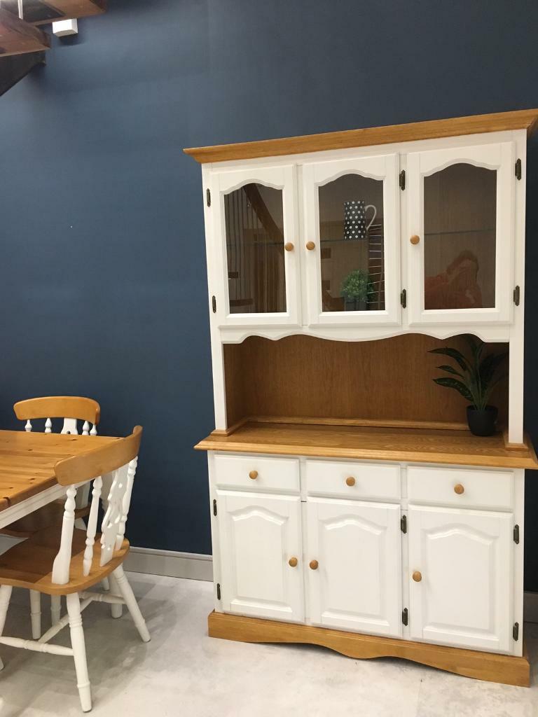 Fantastic cream pine kitchen Dresser sideboard display oak in