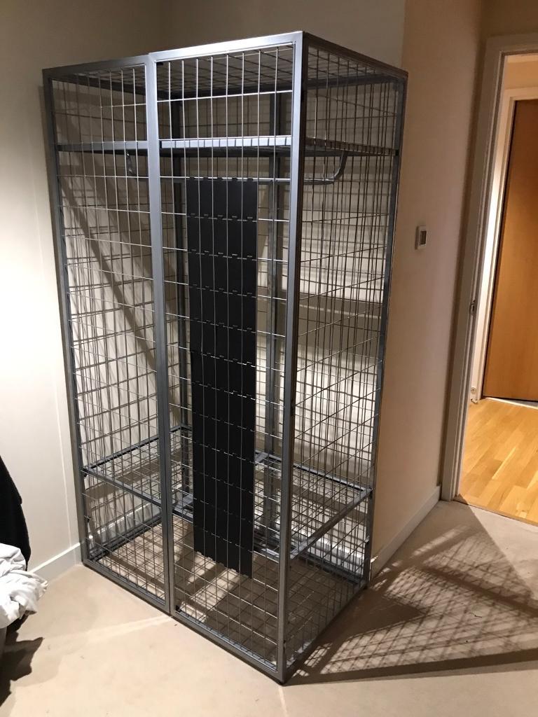 Ikea Cage Style Wardrobe Metal Silver With Removable Tags In