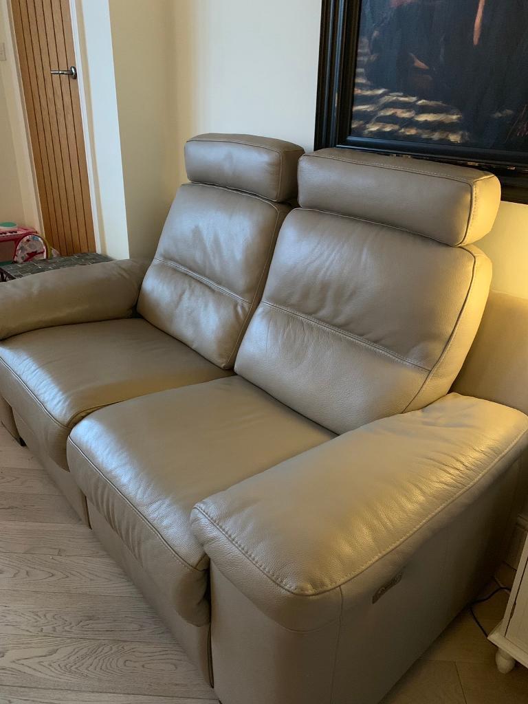 Violino sofology leather taupe x2 sofas recliner (must go) bargain in Sheffield, South