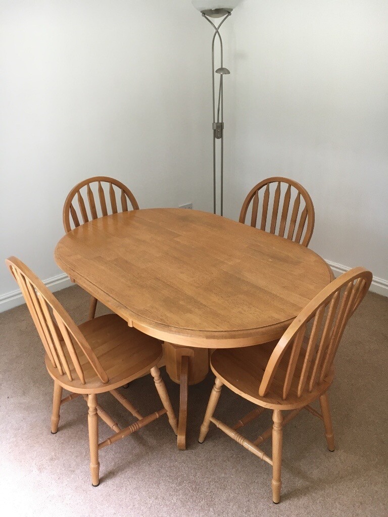Pine oval table and 4 matching chairs in Standish, Manchester Gumtree