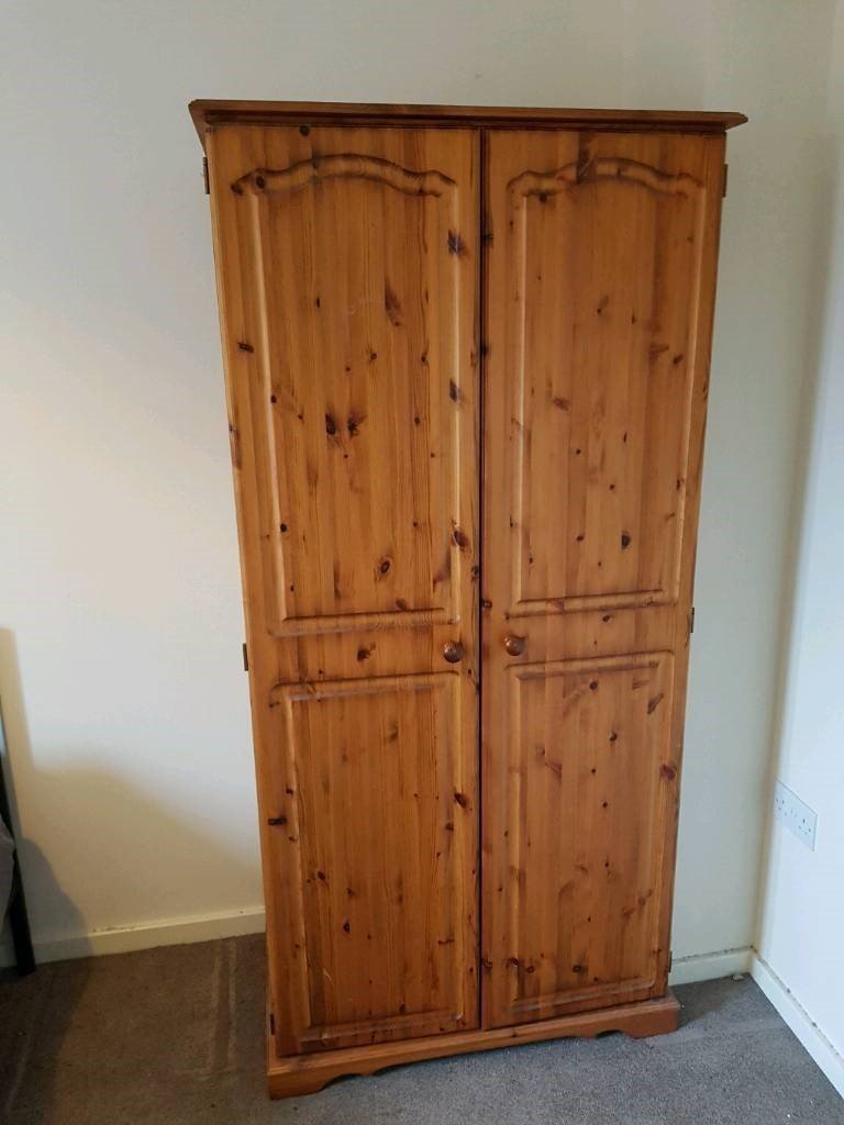 Antique Pine Solid Wood Wardrobe Not Flatpack 50 Must Go In