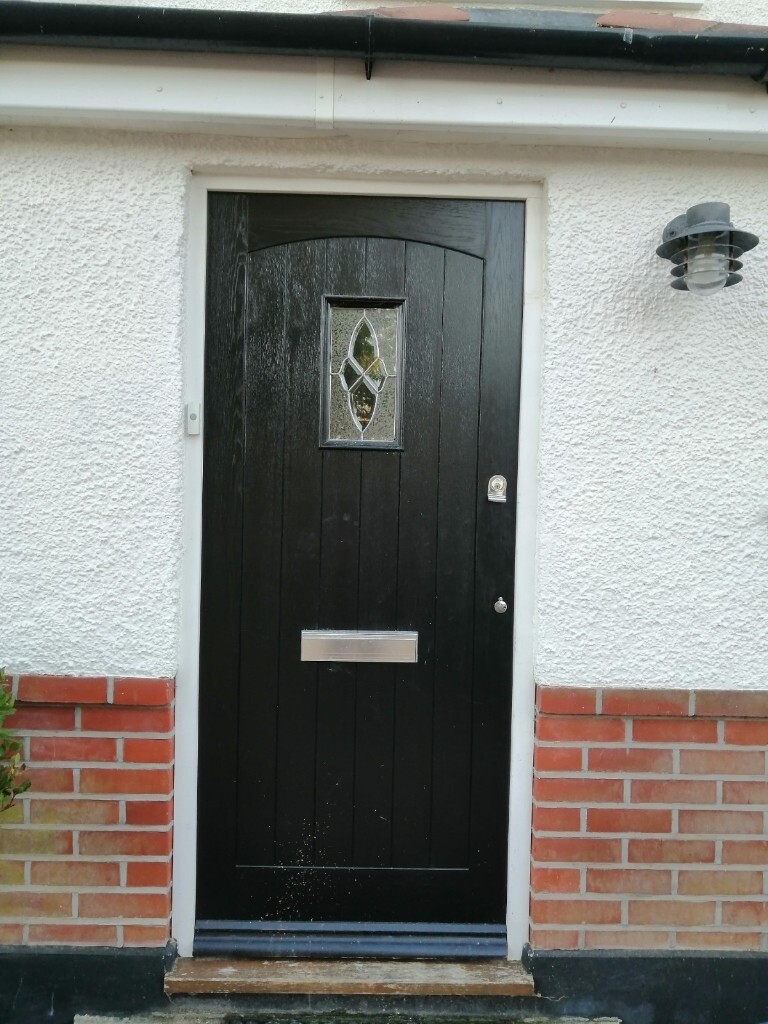 Front Door 1 year old Triple Glazed exterior hardwood