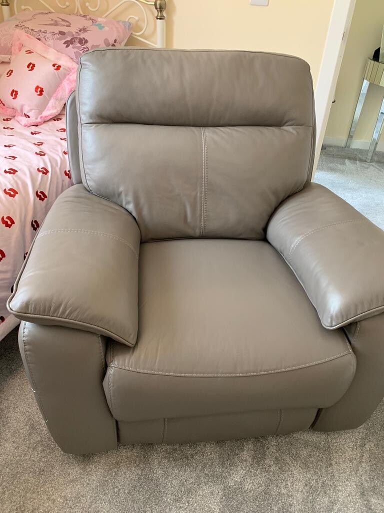 Grey Leather Recliner Chair immaculate condition | in Dundee | Gumtree