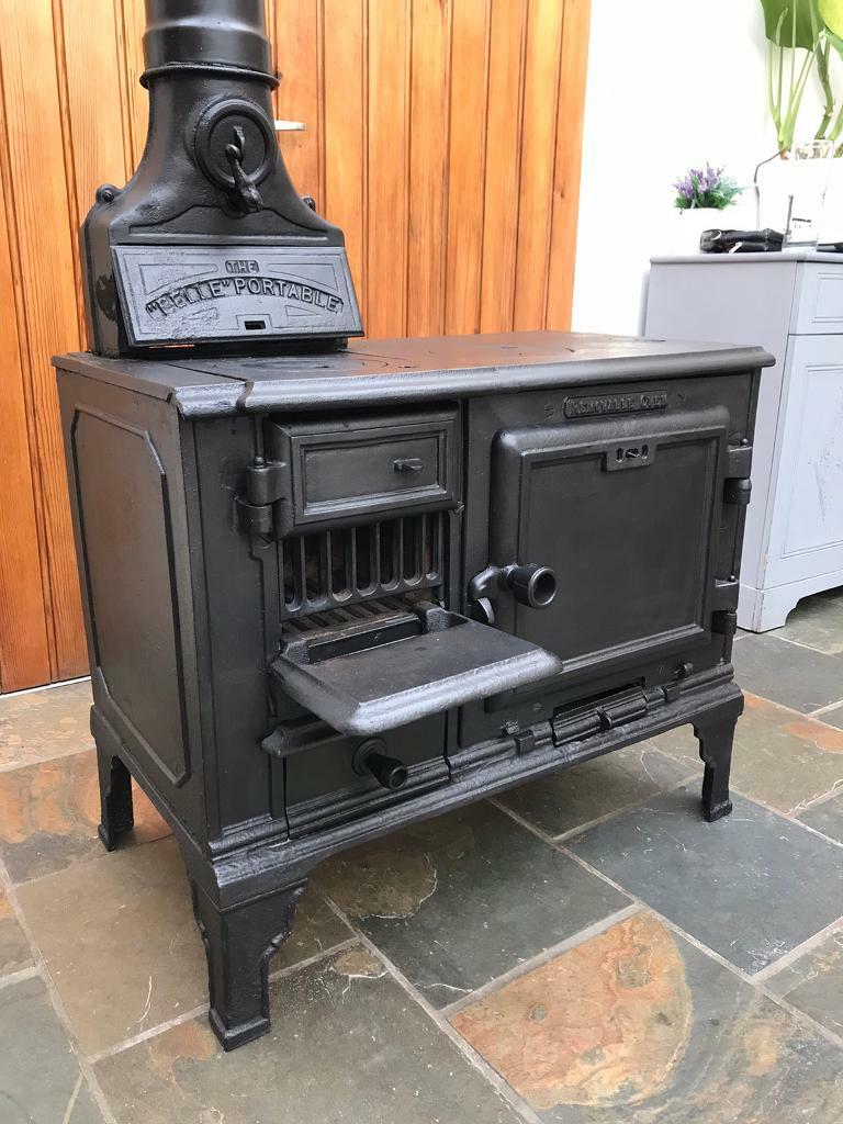 Belle Portable Cast Iron Stove Fireplace Wood Burner Kitchen