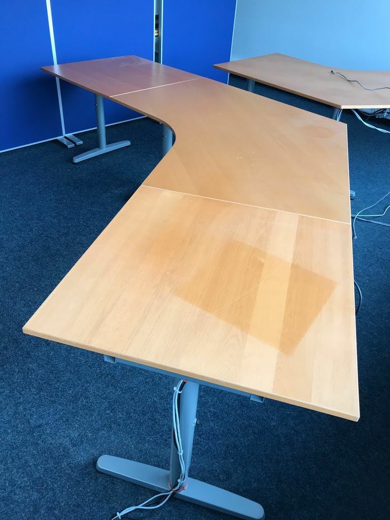 Schreibtisch Galant, Ikea 160x80, Buche furniert,