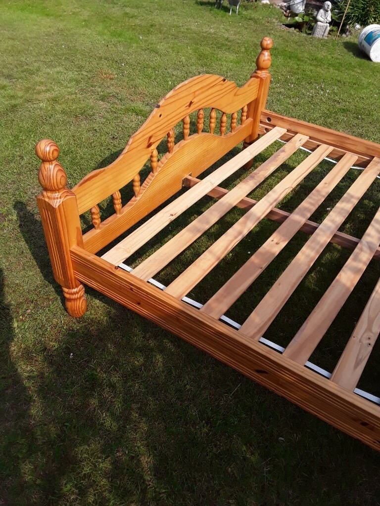 Pine wood double bed frame in Formby, Merseyside Gumtree