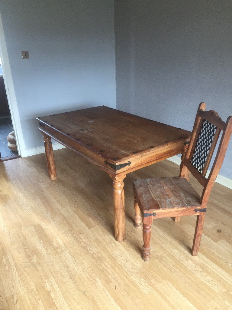Real wood dinning table and chairs | in Dundee | Gumtree