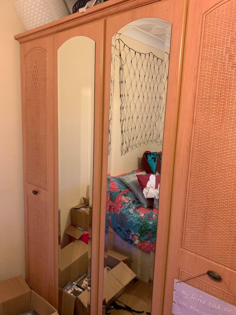 3 Piece Bedroom Set Double Wardrobes That Can Be Together Or