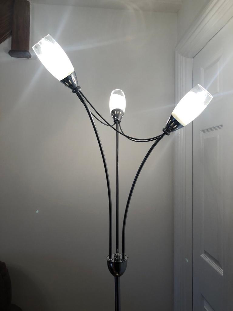 Glass shade floor lamp/uplight in Exmouth, Devon Gumtree