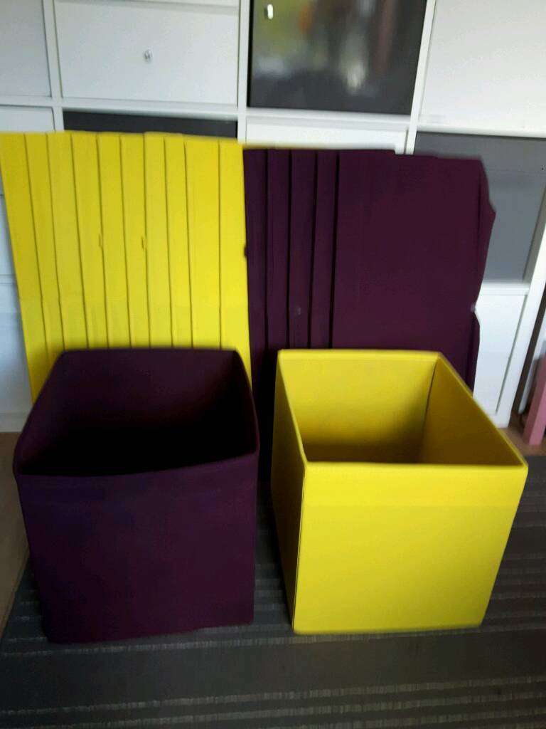 Ikea Drona Purple & Yellow Storage Box for Kallax & Expedit Unit in