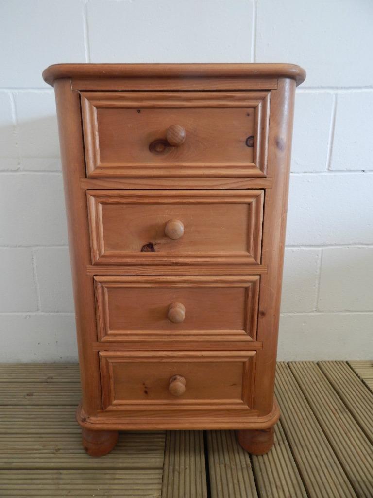 Solid Pine 4 Drawer Bedside in Norwich, Norfolk Gumtree