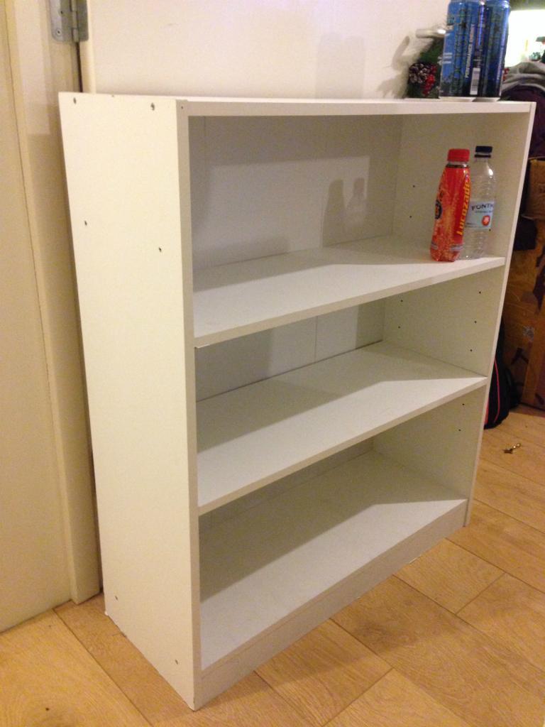 White Extra Deep wood Bookcase display storage shelf unit in Glasgow