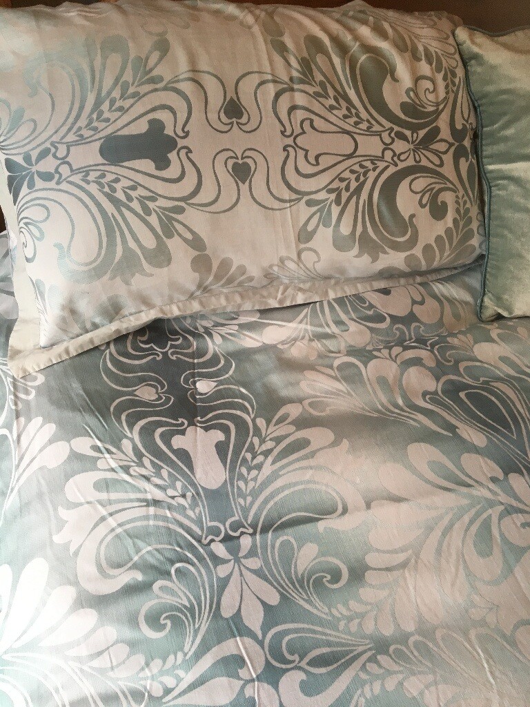 Laura Ashley duck egg blue matching curtains and bedding in Congleton