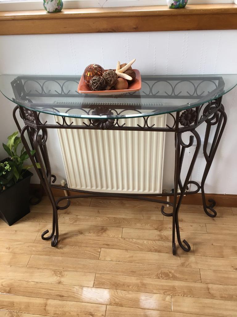 Wrought iron and glass hall table in Kilmaurs, East Ayrshire Gumtree