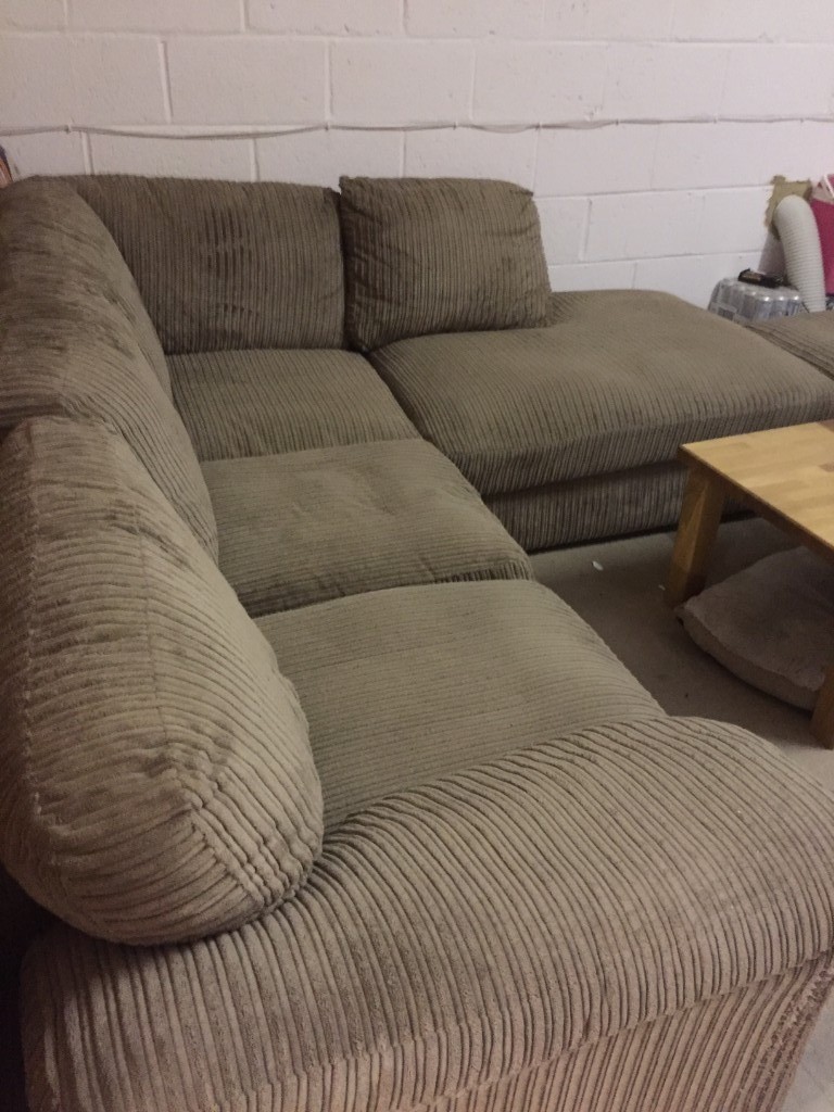 Lovely corduroy corner sofa for sale in Witney, Oxfordshire Gumtree