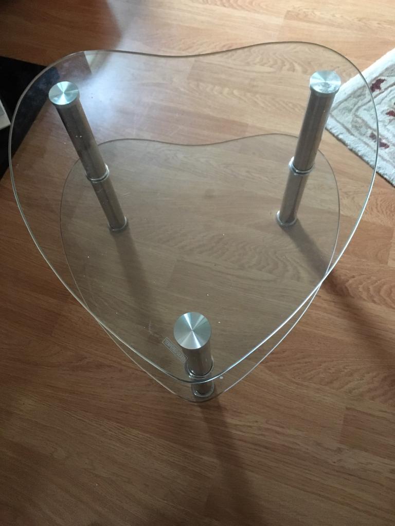 Heart Shaped Glass Table in Carnoustie, Angus Gumtree