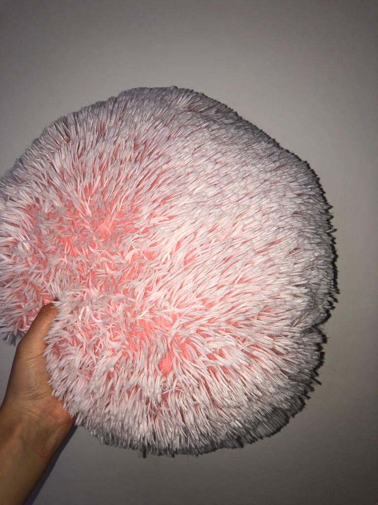 Pink fluffy circle pillow in Corstorphine, Edinburgh Gumtree