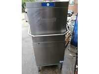 Passthrough Dishwasher single phase electric commercial heavy duty Hobart 
