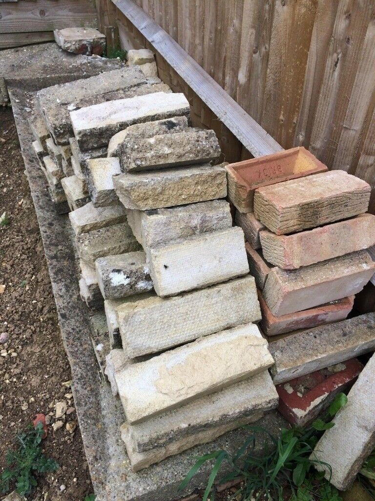 Quantity of concrete blocks bricks stepping stones for collection. | in