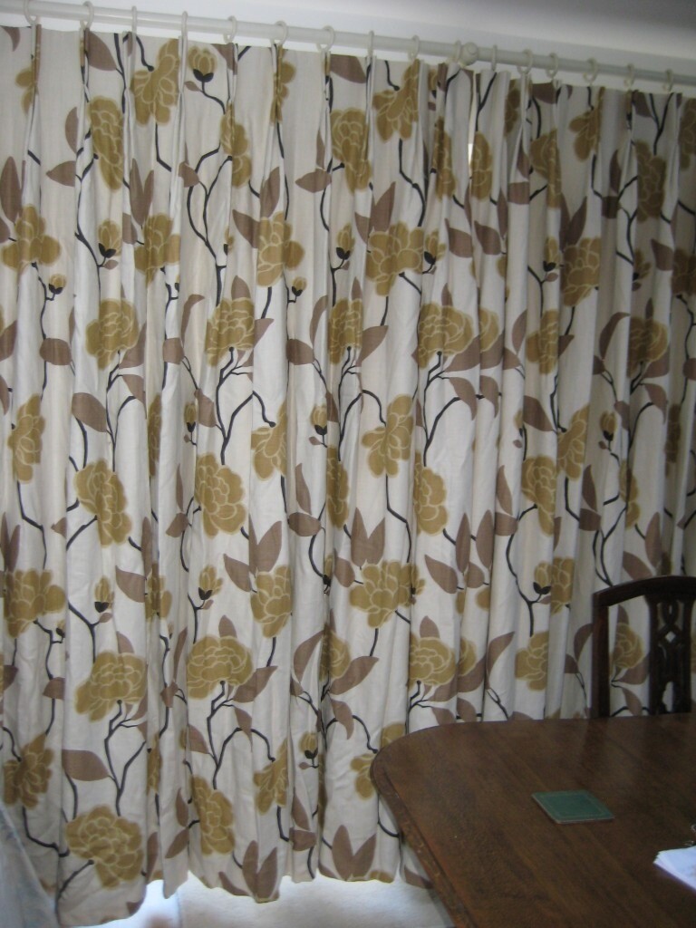 Full length Romo linen, fully lined curtains in Emsworth, Hampshire