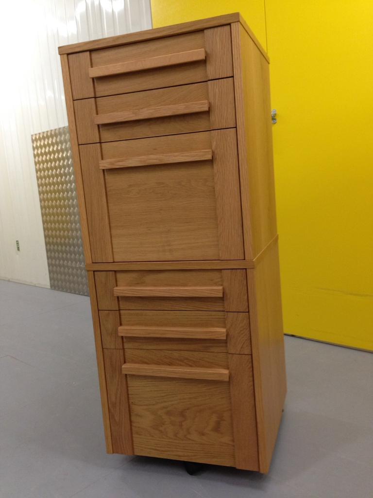 2x Marks Spencer Sonoma Solid Oak Filing Cabinets Chest Drawers