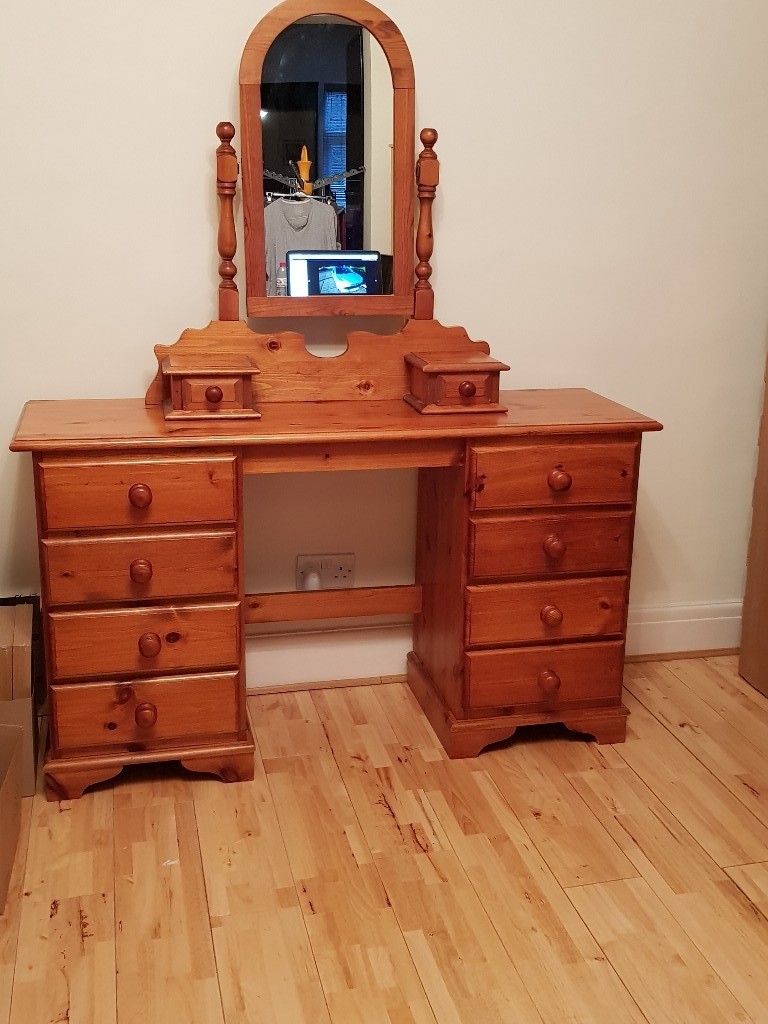 Dressing Table & Mirror Antique Pine Wood in Pinner, London Gumtree