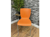 All Weather Contract Quality Orange Plastic Outdoor Stacking Bistro Cafe chairs