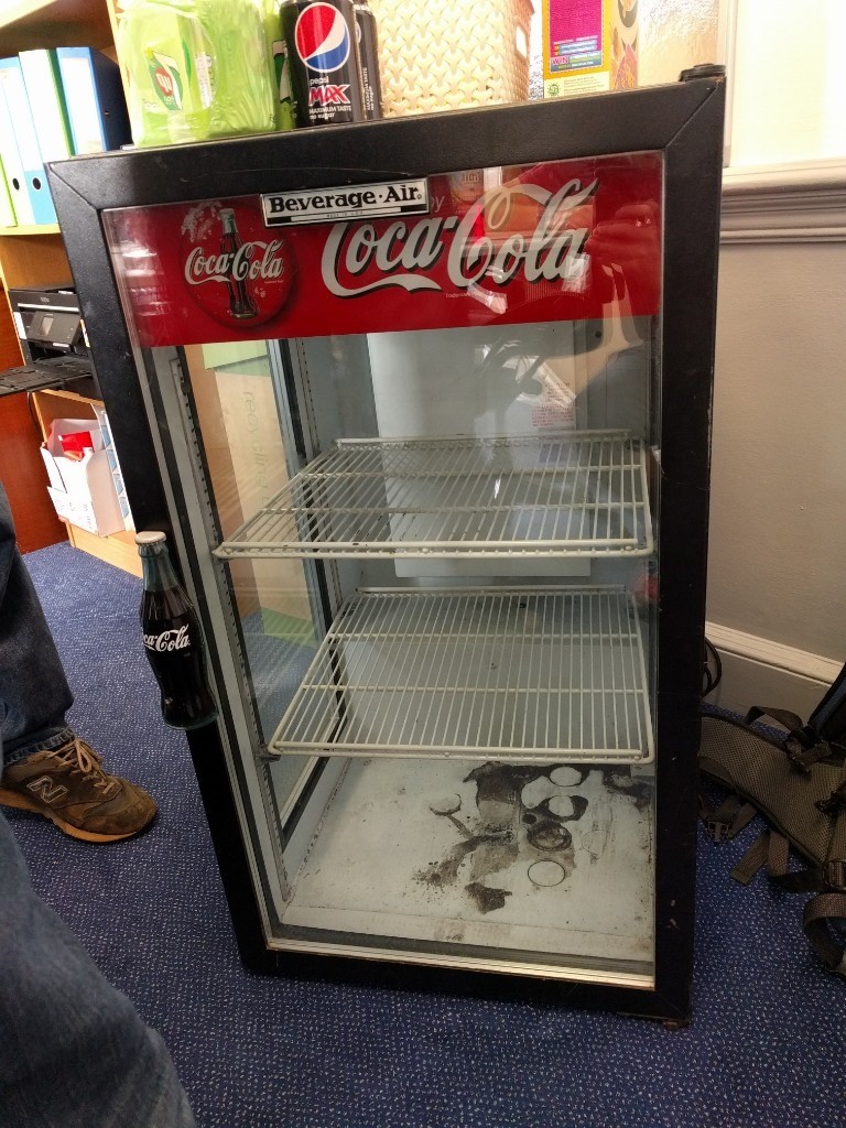 Free coca cola drinks fridge to be collected in Harbourside, Bristol