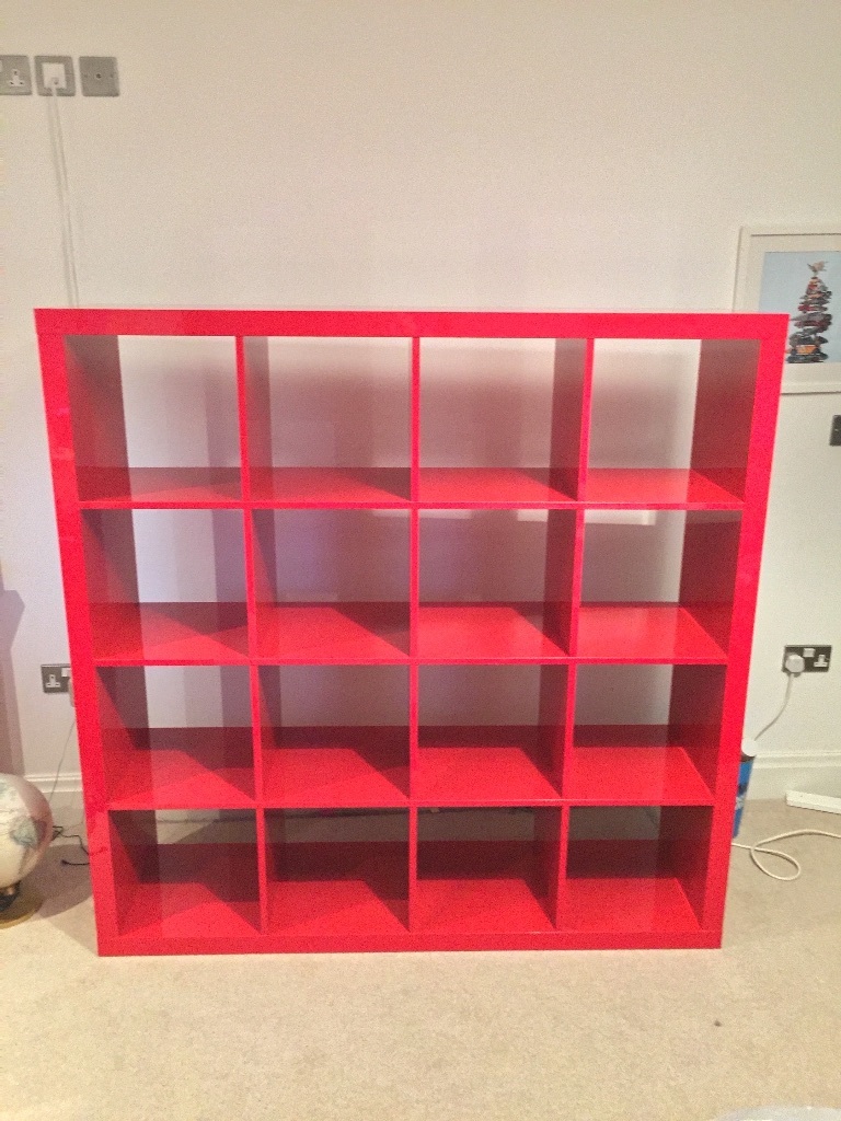 Ikea Kallax 4x4 High Gloss Red Shelving Unit in Wilmslow, Cheshire Gumtree