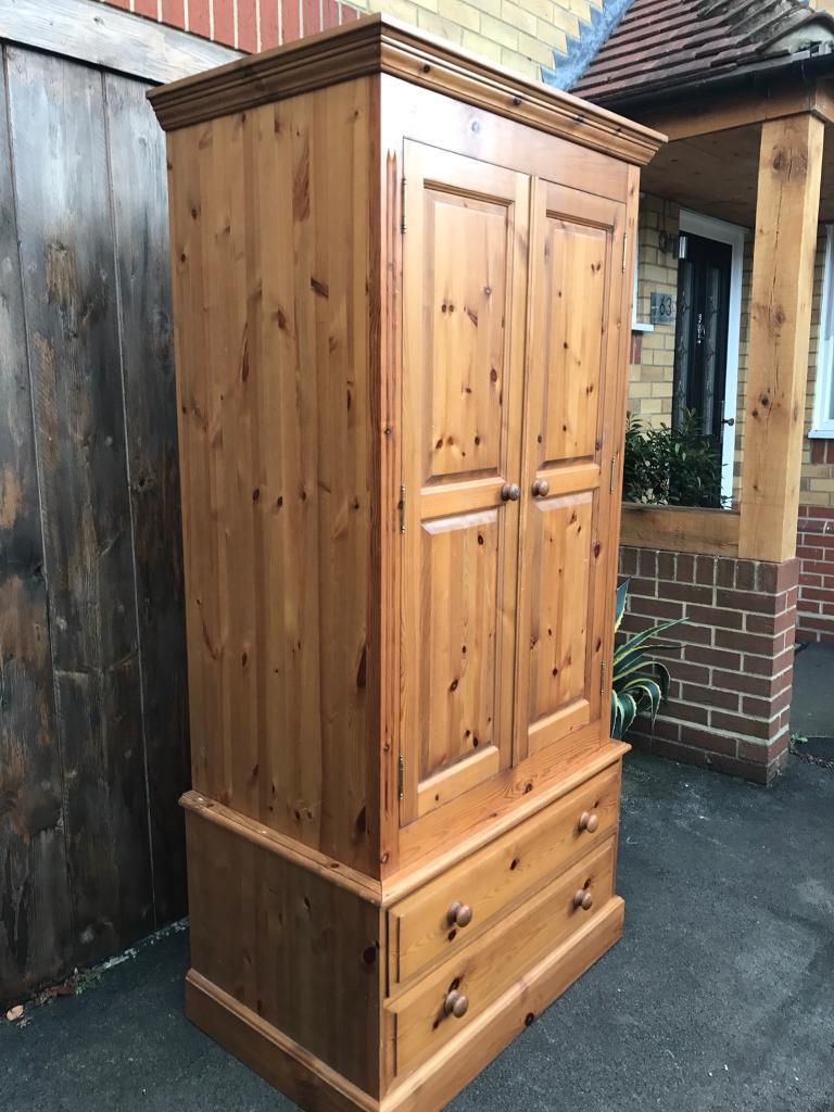 Solid pine tongue n groove wardrobe not cheap one in Rayleigh, Essex