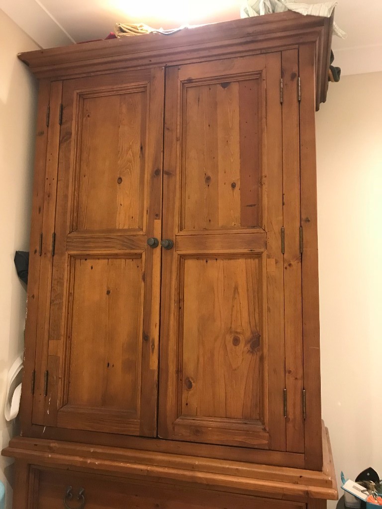 Large solid wood wardrobe for sale REDUCED in Putney, London Gumtree