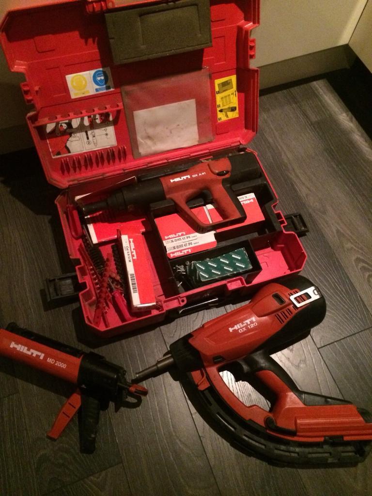 Hilti GX120 drywall nail gun Hilti DX A41 powder actuated nail gun