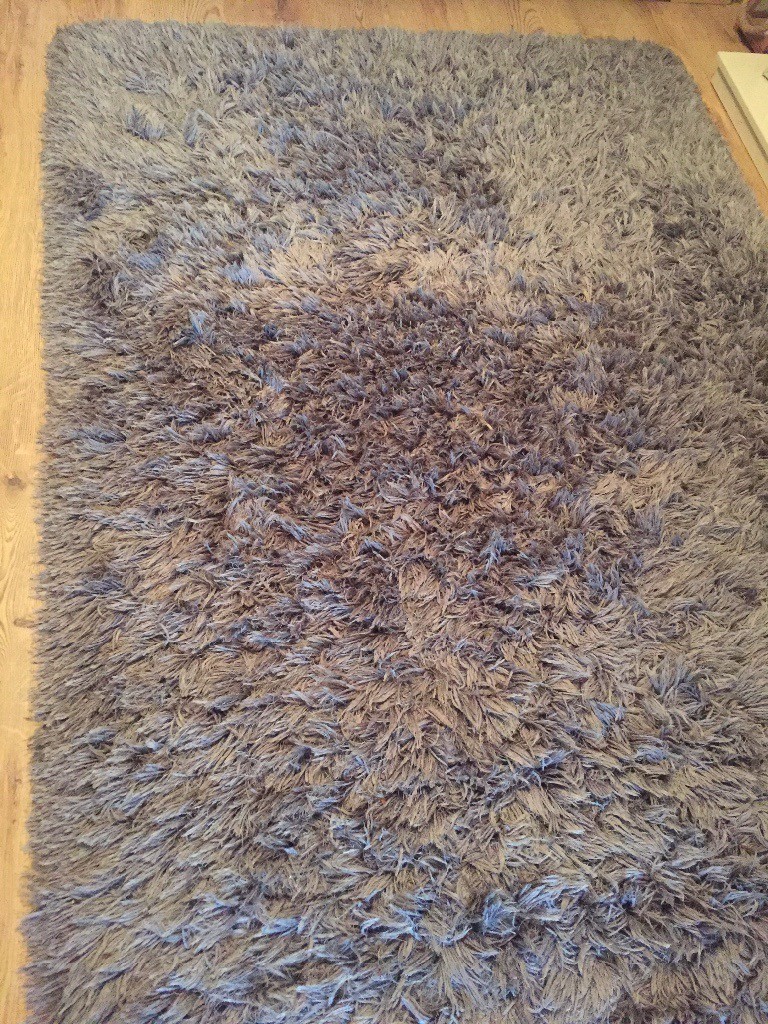 NEXT LARGE GREY FLUFFY RUG 140x200 in Winsford, Cheshire Gumtree