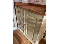 Baby changing unit with drawers and cupboard 