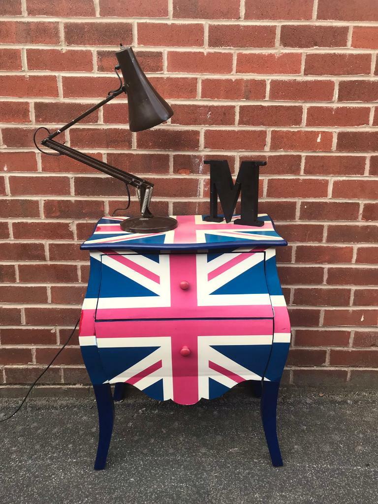 Union Jack Drawers 2 Drawer Chest Vintage Style Shabby Chic