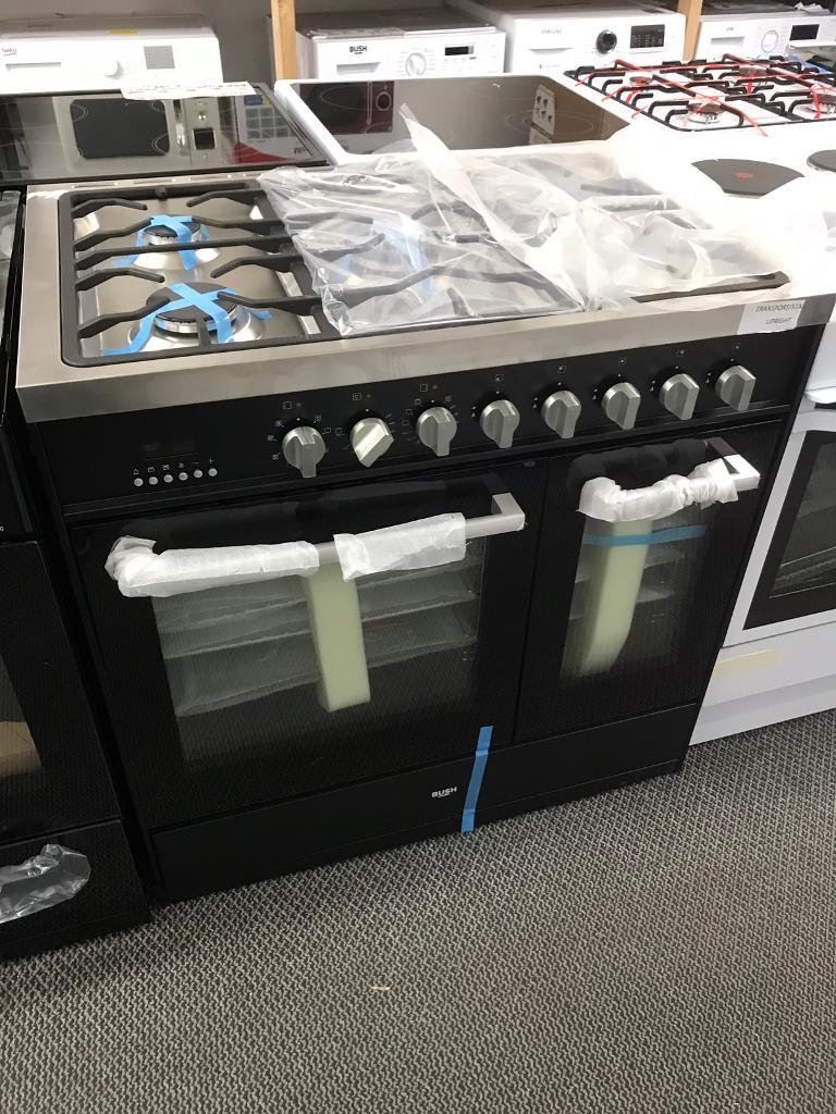 New graded Bush 90cm dual fuel range cooker with 12 months guarantee