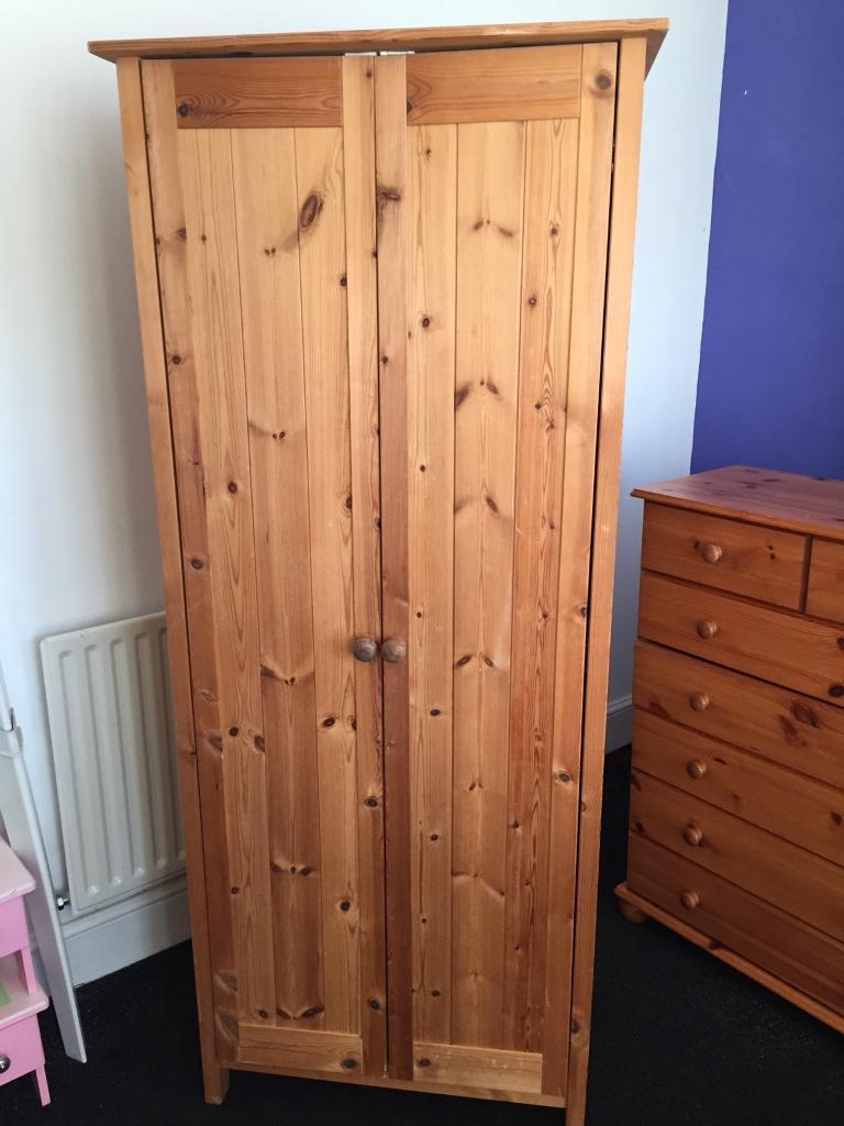 Pine 2 door wardrobe in Exeter, Devon Gumtree