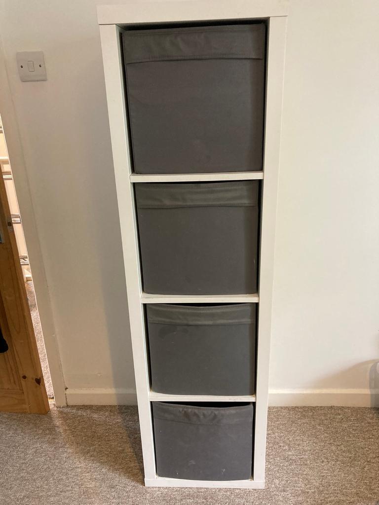 IKEA Kallax tall 4 unit with boxes in Bath, Somerset Gumtree