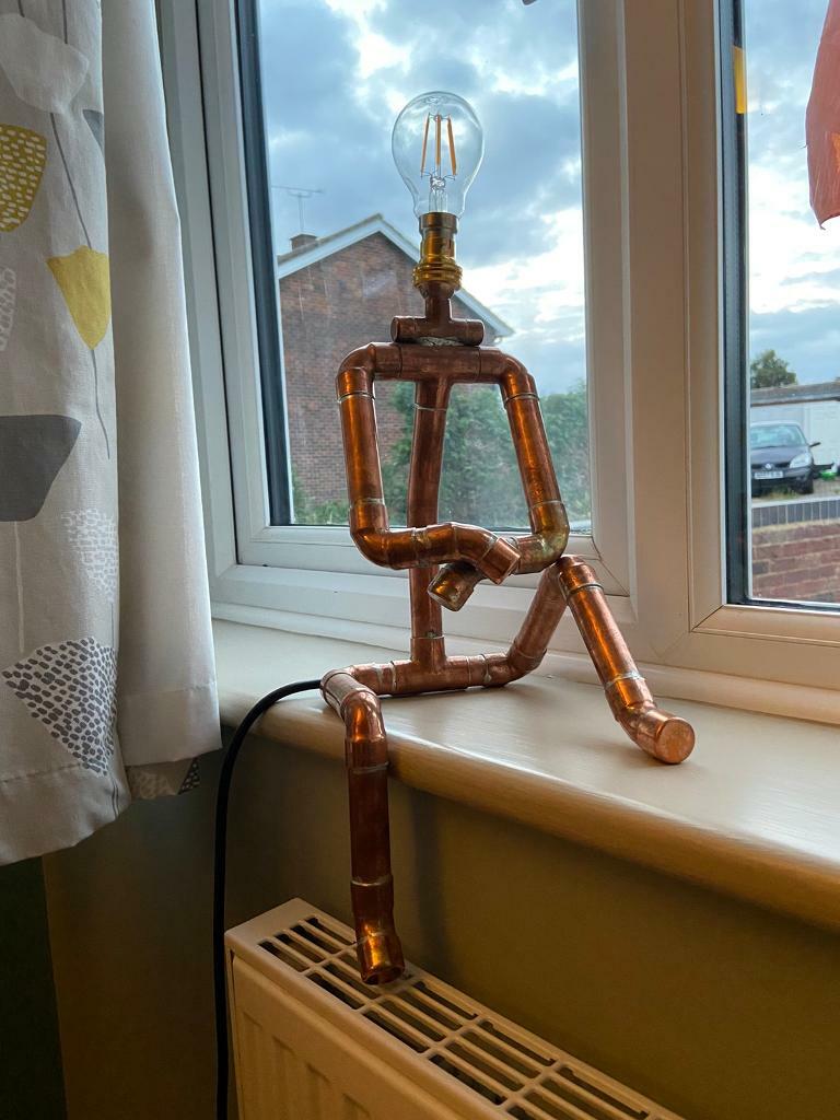 Copper pipe man table lamp in Woodbridge, Suffolk Gumtree