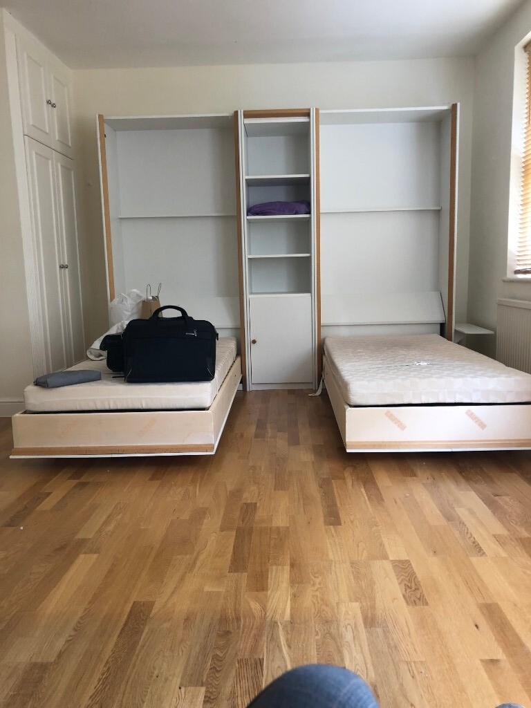 Perfect Wall Bed Set & Cupboard 2 Single Beds *great condition* in